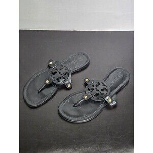 Sz6.5 - Tory Burch Thong Style Leather Women's Miller - Black